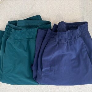 2 Like New Lululemon Pace Breaker Lined  Shorts 9” size XL in Navy and Teal